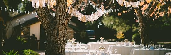 Wedding tables outside